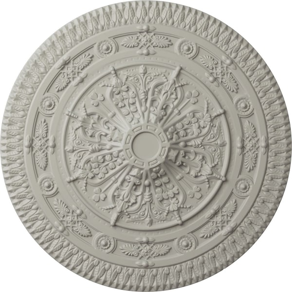 Ekena Millwork Naple Ceiling Medallion (Fits Canopies up to 3 3/8"), Hand-Painted Pot of Cream, 37 1/2"OD x 3 3/8"P CM37NAPCF - main